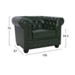 ΠΟΛΥΘΡΟΝΑ T.CHESTERFIELD POLINA HM3011.08 PU ΚΥΠΑΡΙΣΣΙ 106x87x70Y εκ. - Image 2