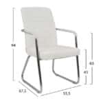 ΠΟΛΥΘΡΟΝΑ DALEY HM1021.02 ΛΕΥΚΗ 55,5x67,5x94 εκ. - Image 2