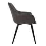 ΠΟΛΥΘΡΟΝΑ MANDO HM8006.10 ΜΕ ΓΚΡΙ NUBUCK ΥΦΑΣΜΑ 60x60x84 εκ. - Image 4