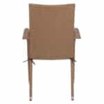 ΠΟΛΥΘΡΟΝΑ ΜΕΤΑΛΛΙΚΗ ANISHA HM5685.02 ΜΕ ΜΑΞΙΛΑΡΙ WICKER ΚΑΦΕ-ΜΟΚΑ ΣΤΟΙΒ/ΜΕΝΗ 56x60x94 εκ. - Image 6