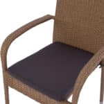ΠΟΛΥΘΡΟΝΑ ΜΕΤΑΛΛΙΚΗ ANISHA HM5685.02 ΜΕ ΜΑΞΙΛΑΡΙ WICKER ΚΑΦΕ-ΜΟΚΑ ΣΤΟΙΒ/ΜΕΝΗ 56x60x94 εκ. - Image 8