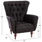 ΠΟΛΥΘΡΟΝΑ ΜΠΕΡΖΕΡΑ Τ. CHESTERFIELD ΣΕ ΧΡΩΜΑ ΚΑΦΕ HM9217.03 87x88x100 εκ. - Image 2