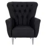 ΠΟΛΥΘΡΟΝΑ ΜΠΕΡΖΕΡΑ Τ. CHESTERFIELD ΣΕ ΧΡΩΜΑ ΜΑΥΡΟ HM9217.01 87x88x100 εκ. - Image 3