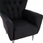 ΠΟΛΥΘΡΟΝΑ ΜΠΕΡΖΕΡΑ Τ. CHESTERFIELD ΣΕ ΧΡΩΜΑ ΜΑΥΡΟ HM9217.01 87x88x100 εκ. - Image 8