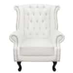 ΠΟΛΥΘΡΟΝΑ-ΜΠΕΡΖΕΡΑ T.CHESTERFIELD POLINA HM0053.02 PU ΛΕΥΚΟ ΜΑΤ 83x75x107Yεκ. - Image 2