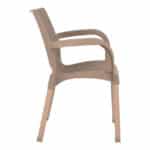 ΠΟΛΥΘΡΟΝΑ ΠΟΛΥΠΡΟΠΥΛΕΝΙΟΥ RATTAN ΠΟΔΙ ALU HM5591.02 ΚΑΠΟΥΤΣΙΝΟ 60x60x82 cm - Image 4