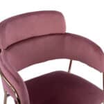 ΠΟΛΥΘΡΟΝΑΚΙ KELSO HM8521.02 ΒΕΛΟΥΔΟ ΣΑΠΙΟ ΜΗΛΟ & ΕΠΙΧΡΥΣΟ ΠΟΔΙ 52,5x52x80Υ εκ. - Image 7