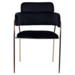 ΠΟΛΥΘΡΟΝΑΚΙ KELSO HM8521.04 ΒΕΛΟΥΔΟ ΜΑΥΡΟ & ΕΠΙΧΡΥΣΟ ΠΟΔΙ 52,5x52x80Υ εκ. - Image 3