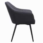 ΠΟΛΥΘΡΟΝΑΚΙ CHARLES HM8522.01 ΜΕ ΥΦΑΣΜΑ ΣΚΟΥΡΟ ΓΚΡΙ PU ΜΑΥΡΟ 57x63x83Υ εκ. - Image 4