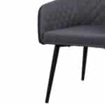 ΠΟΛΥΘΡΟΝΑΚΙ CHARLES HM8522.01 ΜΕ ΥΦΑΣΜΑ ΣΚΟΥΡΟ ΓΚΡΙ PU ΜΑΥΡΟ 57x63x83Υ εκ. - Image 10