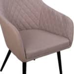 ΠΟΛΥΘΡΟΝΑΚΙ CHARLES HM8522.07 ΜΕ ΥΦΑΣΜΑ ΜΠΕΖ & PU ΜΠΕΖ 57x63x83Υ εκ. - Image 8