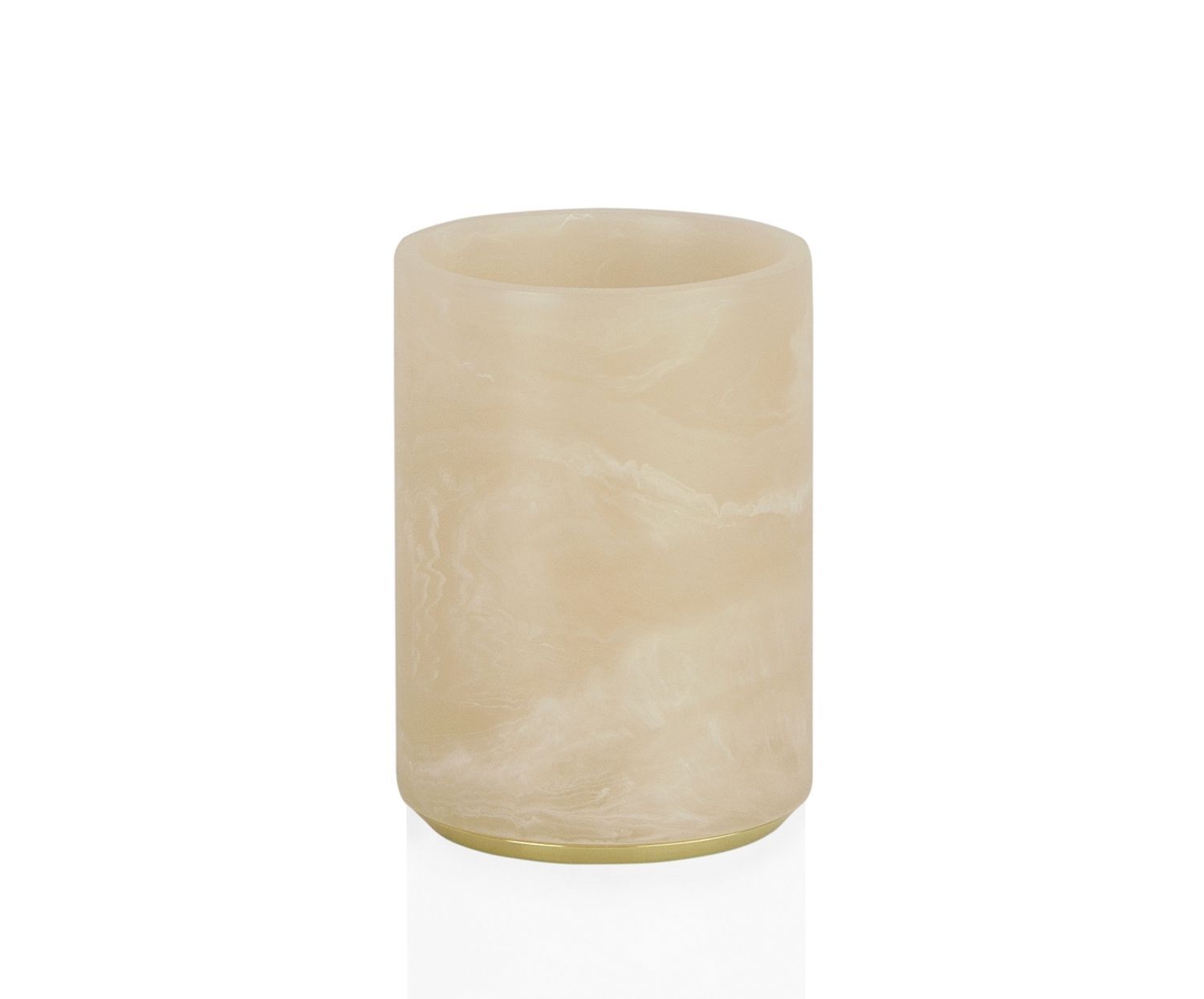 portacepillos-bano-marmol-clasico-rosa Andrea House - Ποτηράκι Για Οδοντόβουρτσες Pink Marble Effect - Image 1