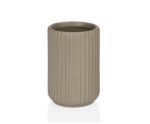 Andrea House - Ποτηράκι Για Οδοντόβουρτσες Stripe Ceramic Beige
