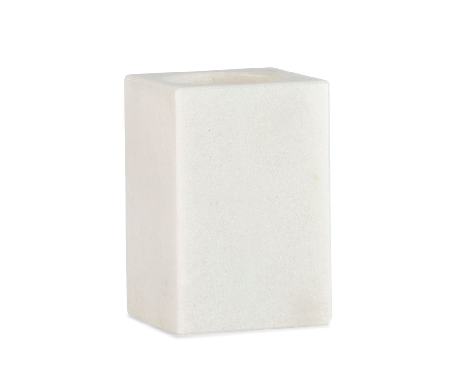 portacepillos-cuarto-de-bano-marmol-moderno-blanco Andrea House - Μαρμάρινο Ποτηράκι Για Οδοντόβουρτσες White Marble - Image 1