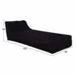 ΠΟΥΦ TANEA HM5807.04 ΜΑΥΡΟ ΜΕ UV PROTECTION 190x80x60Υ εκ. - Image 2