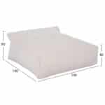 ΠΟΥΦ YAMIN 2ΑΤΟΜΩΝ ΜΕ TEXTILENE 600gr/m2 2X1 ΛΕΥΚΟ HM5773.11 140x140x40-60Υεκ. - Image 2