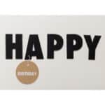 Raeder - Ευχετήρια Κάρτα "Happy Birthday" Black Letters