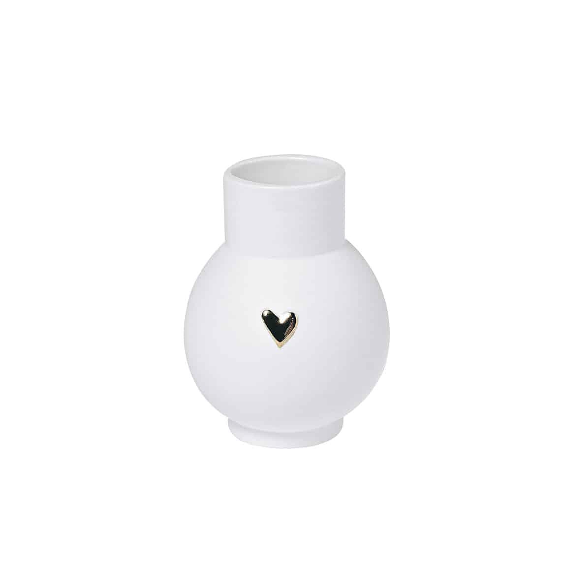 raeder-porselanino-bazo-heart-golden-2 Raeder - Πορσελάνινο Βάζο Heart Golden - Image 1