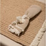 Calma House - Σετ 4 Πετσέτες Κουζίνας Με Σκοινί Layer Beige 45x45cm