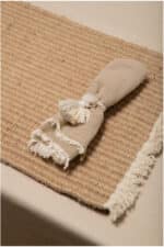 Calma House - Σετ 4 Πετσέτες Κουζίνας Με Σκοινί Layer Beige 45x45cm