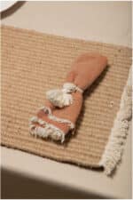 Calma House - Σετ 4 Πετσέτες Κουζίνας Με Σκοινί Layer Land Tone 45x45cm