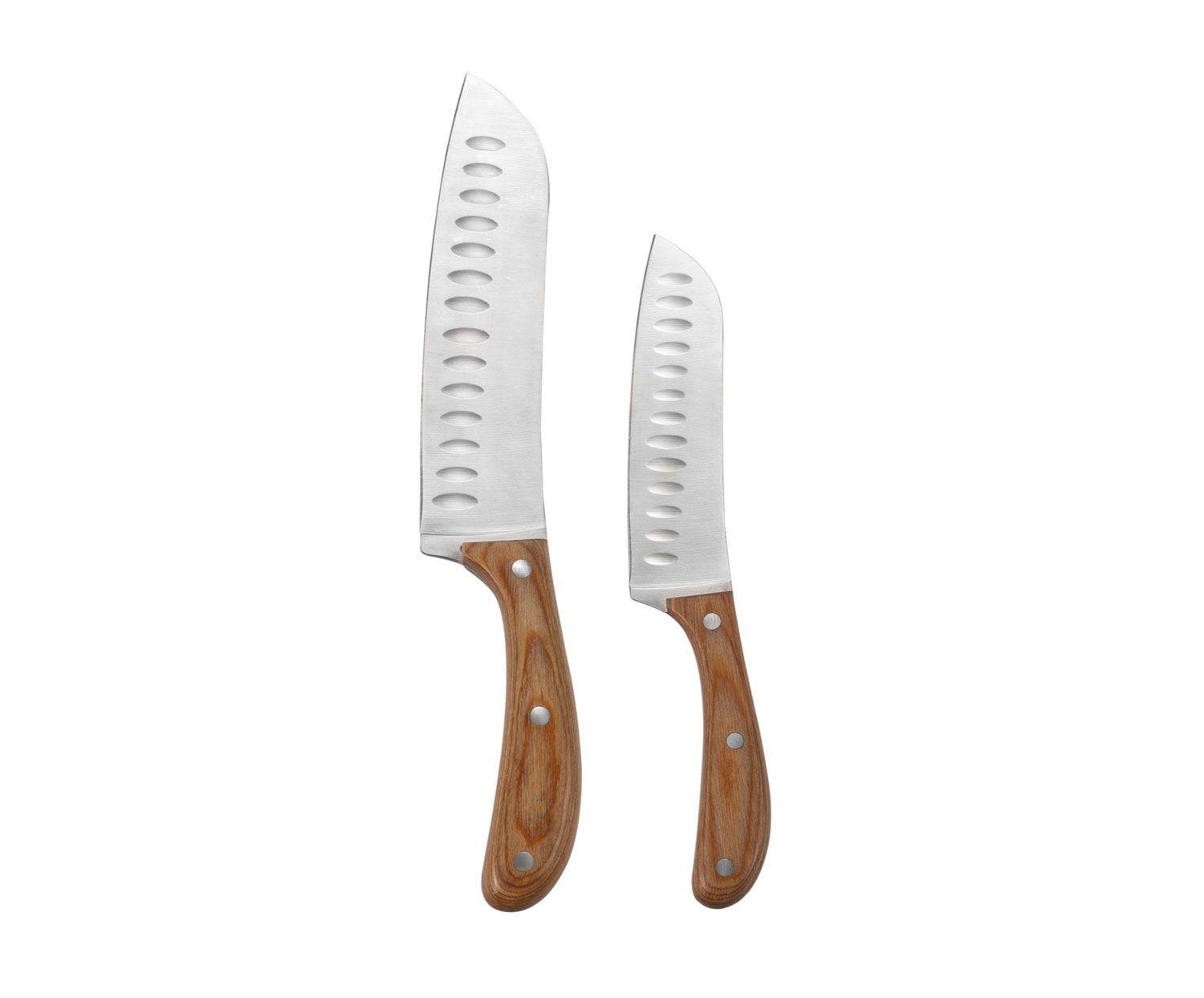 set-2-cuchillos-santoku-madera Andrea House - Σετ 2 Μαχαίρια Santoku Acacia - Image 1