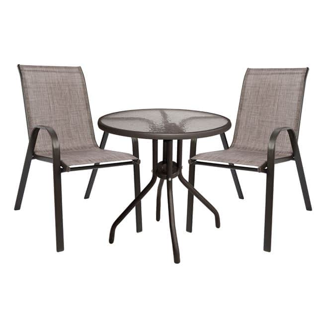 set-trapezarias-3tmch-me-trapezi-karekle ΣΕΤ ΤΡΑΠΕΖΑΡΙΑΣ 3ΤΜΧ ΜΕ ΤΡΑΠΕΖΙ Φ70 & ΚΑΡΕΚΛΕΣ LEON ΚΑΦΕ HM5184.02 - Image 1
