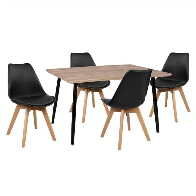 ΣΕΤ ΤΡΑΠΕΖΑΡΙΑΣ 5ΤΜΧ HM10350.01 ΤΡΑΠΕΖΙ 120x70x76,5 cm & ΚΑΡΕΚΛΕΣ VEGAS - Image 1