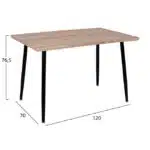 ΣΕΤ ΤΡΑΠΕΖΑΡΙΑΣ 5ΤΜΧ HM10350.01 ΤΡΑΠΕΖΙ 120x70x76,5 cm & ΚΑΡΕΚΛΕΣ VEGAS - Image 2