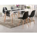 ΣΕΤ ΤΡΑΠΕΖΑΡΙΑΣ 5ΤΜΧ ΜΕ ΤΡΑΠΕΖΙ MINIMAL & ΚΑΡΕΚΛΑ TWIST HM10192 120x80x73 cm - Image 2
