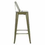 ΣΚΑΜΠΟ BAR ΜΕΤΑΛΛΙΚΟ MELITA ME ΠΛΑΤΗ ΣΕ DARK OLIVE GREEN HM8643.03 43Χ43Χ100εκ. - Image 4