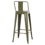 ΣΚΑΜΠΟ BAR ΜΕΤΑΛΛΙΚΟ MELITA ME ΠΛΑΤΗ ΣΕ DARK OLIVE GREEN HM8643.03 43Χ43Χ100εκ. - Image 5