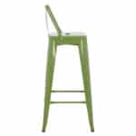 ΣΚΑΜΠΟ BAR ΜΕΤΑΛΛΙΚΟ MELITA ME ΠΛΑΤΗ ΣΕ LIGHT OLIVE GREEN HM8643.13 43Χ43Χ100εκ. - Image 4