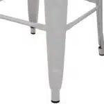 ΣΚΑΜΠΟ BAR ΜΕΤΑΛΛΙΚΟ MELITA ΣΕ ΛΕΥΚΟ ΜΑΤ HM8642.21 43x43x78 εκ. - Image 6