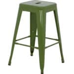 ΣΚΑΜΠΟ ΜΕΣΑΙΟΥ ΥΨΟΥΣ ΜΕΤΑΛΛΙΚΟ HM8573.13 MELITA ΣΕ LIGHT OLIVE GREEN 43x43x67Yεκ. - Image 4