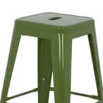ΣΚΑΜΠΟ ΜΕΣΑΙΟΥ ΥΨΟΥΣ ΜΕΤΑΛΛΙΚΟ HM8573.13 MELITA ΣΕ LIGHT OLIVE GREEN 43x43x67Yεκ. - Image 5