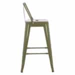 ΣΚΑΜΠΟ ΜΕΣΑΙΟΥ ΥΨΟΥΣ ΜΕΤΑΛΛΙΚΟ MELITA ΣΕ DARK OLIVE GREEN HM8574.03 42x42x98 cm. - Image 4