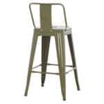 ΣΚΑΜΠΟ ΜΕΣΑΙΟΥ ΥΨΟΥΣ ΜΕΤΑΛΛΙΚΟ MELITA ΣΕ DARK OLIVE GREEN HM8574.03 42x42x98 cm. - Image 5