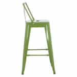 ΣΚΑΜΠΟ ΜΕΣΑΙΟΥ ΥΨΟΥΣ ΜΕΤΑΛΛΙΚΟ MELITA ΣΕ LIGHT OLIVE GREEN HM8574.13 42x42x98 εκ. - Image 4