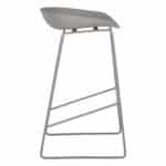 ΣΚΑΜΠΟ ΜΕΤΑΛΛΙΚΟ NAILA HM8450.10 ΜΕ ΚΑΘΙΣΜΑ PP ΓΚΡΙ 47x47x83 εκ. - Image 4