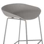 ΣΚΑΜΠΟ ΜΕΤΑΛΛΙΚΟ NAILA HM8450.10 ΜΕ ΚΑΘΙΣΜΑ PP ΓΚΡΙ 47x47x83 εκ. - Image 7
