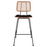 ΣΚΑΜΠΟ ΜΕΤΑΛΛΙΚΟ ΜΕ ΜΑΞΙΛΑΡΙ ALLEGRA HM5455 ΜΕ WICKER ΜΠΕΖ 46,5x55x117,5Υ εκ. - Image 3