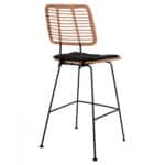 ΣΚΑΜΠΟ ΜΕΤΑΛΛΙΚΟ ΜΕ ΜΑΞΙΛΑΡΙ ALLEGRA HM5455 ΜΕ WICKER ΜΠΕΖ 46,5x55x117,5Υ εκ. - Image 5