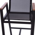 ΣΚΑΜΠΟ ΜΠΑΡ ΑΛΟΥΜΙΝΙΟΥ ΑΝΘΡΑΚΙ ΜΕ POLYWOOD 52 x 58 x 108 εκ. HM5790.02 - Image 8