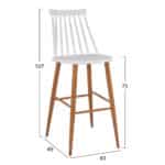 ΣΚΑΜΠΟ ΜΠΑΡ HM8459.01 VANESSA ΣΕ ΛΕΥΚΟ ΧΡΩΜΑ 43x49x107 εκ. - Image 2