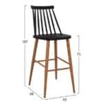 ΣΚΑΜΠΟ ΜΠΑΡ HM8459.02 VANESSA ΣΕ ΜΑΥΡΟ ΧΡΩΜΑ 43x49x107 εκ. - Image 2