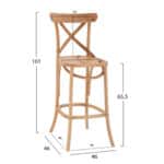 ΣΚΑΜΠΟ ΜΕΣ.ΥΨΟΥΣ GIOLIANA HM8750.01 ΑΠΟ ΟΞΙΑ ΦΥΣΙΚΟ ΜΕ PLYWOOD ΚΑΘΙΣΜΑ 46x46x101Υ εκ. - Image 2