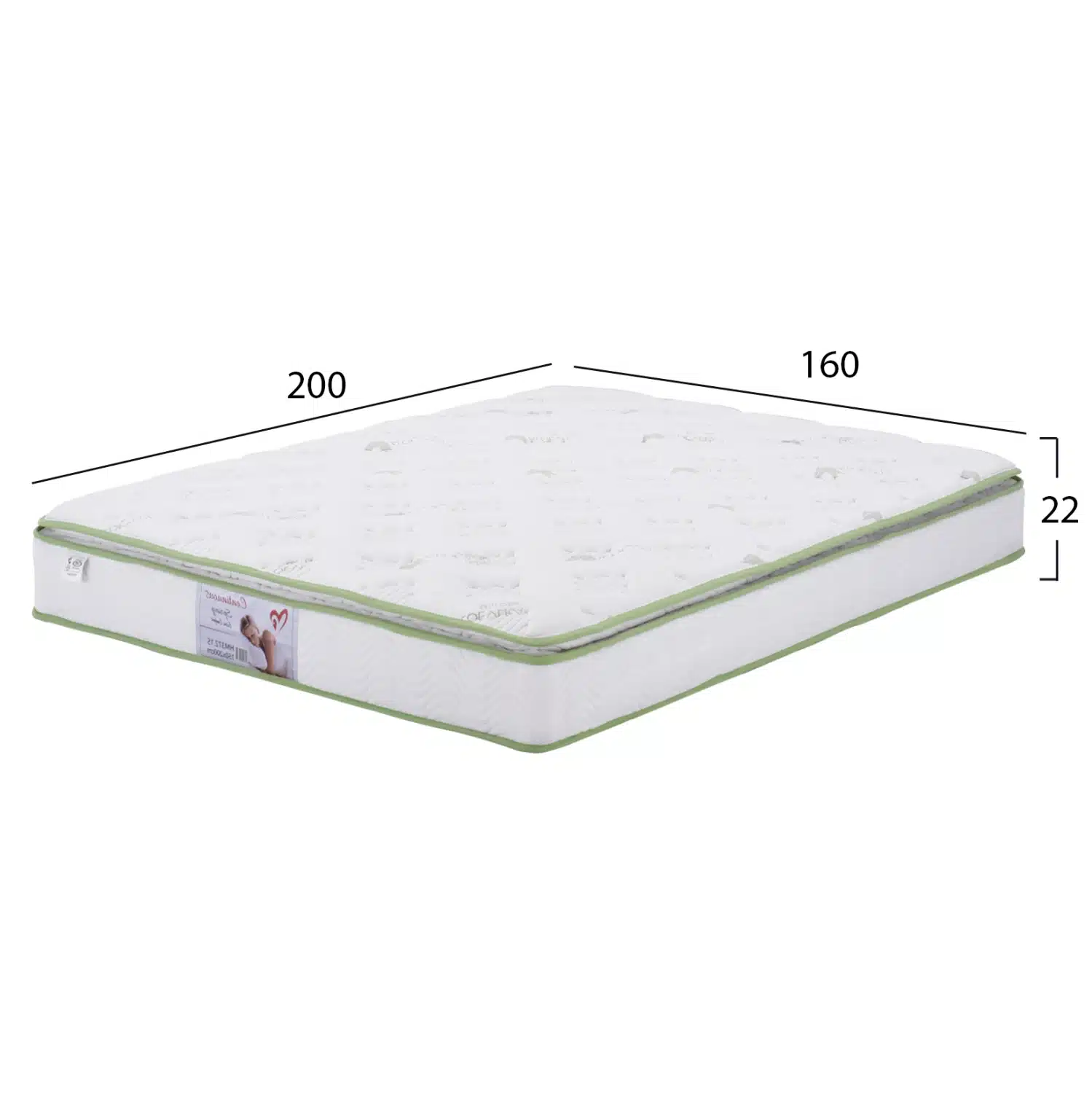 ΣΤΡΩΜΑ CONTINUOUS SPRING ΑΝΩΣΤΡΩΜΑ ALOE VERA 160X200 HM372.16 ΜΟΝΗΣ ΟΨΗΣ - Image 2