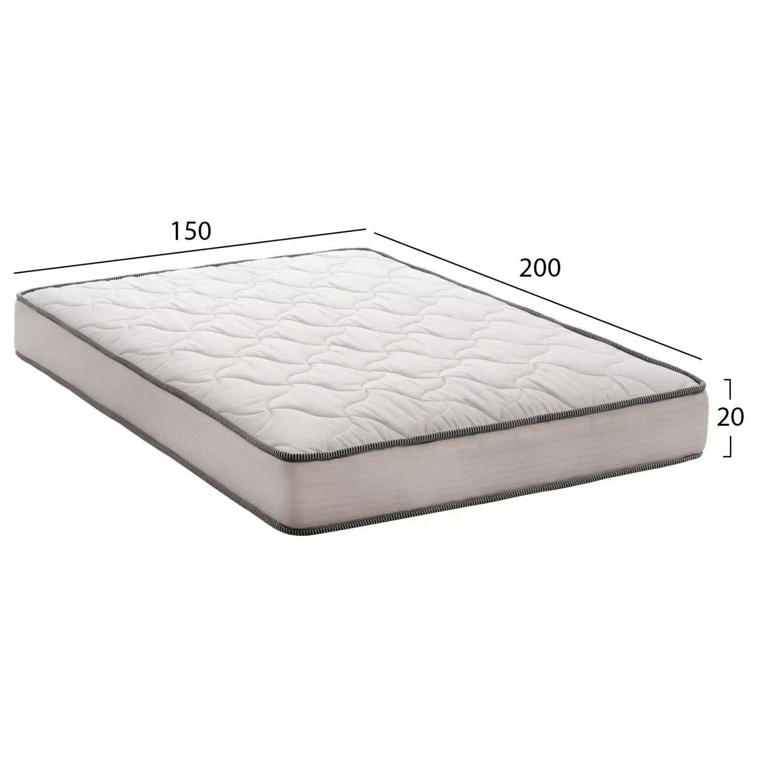 ΣΤΡΩΜΑ DREAMTOPIA ΣΕΙΡΑ ATLAS HM654.150 BONNELL SPRING 150x200x20Y εκ. - Image 2