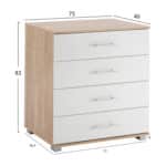 ΣΥΡΤΑΡΙΕΡΑ ΜΕΛΑΜΙΝΗΣ BRIANA HM2204.06 ME 4 ΣΥΡΤΑΡΙΑ SONAMA-ΛΕΥΚΟ 75x40x83Y εκ. - Image 2